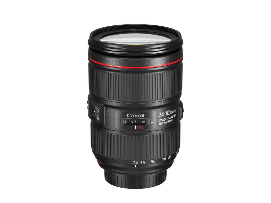 EF 24-105mm f4L IS II USM Slant with cap