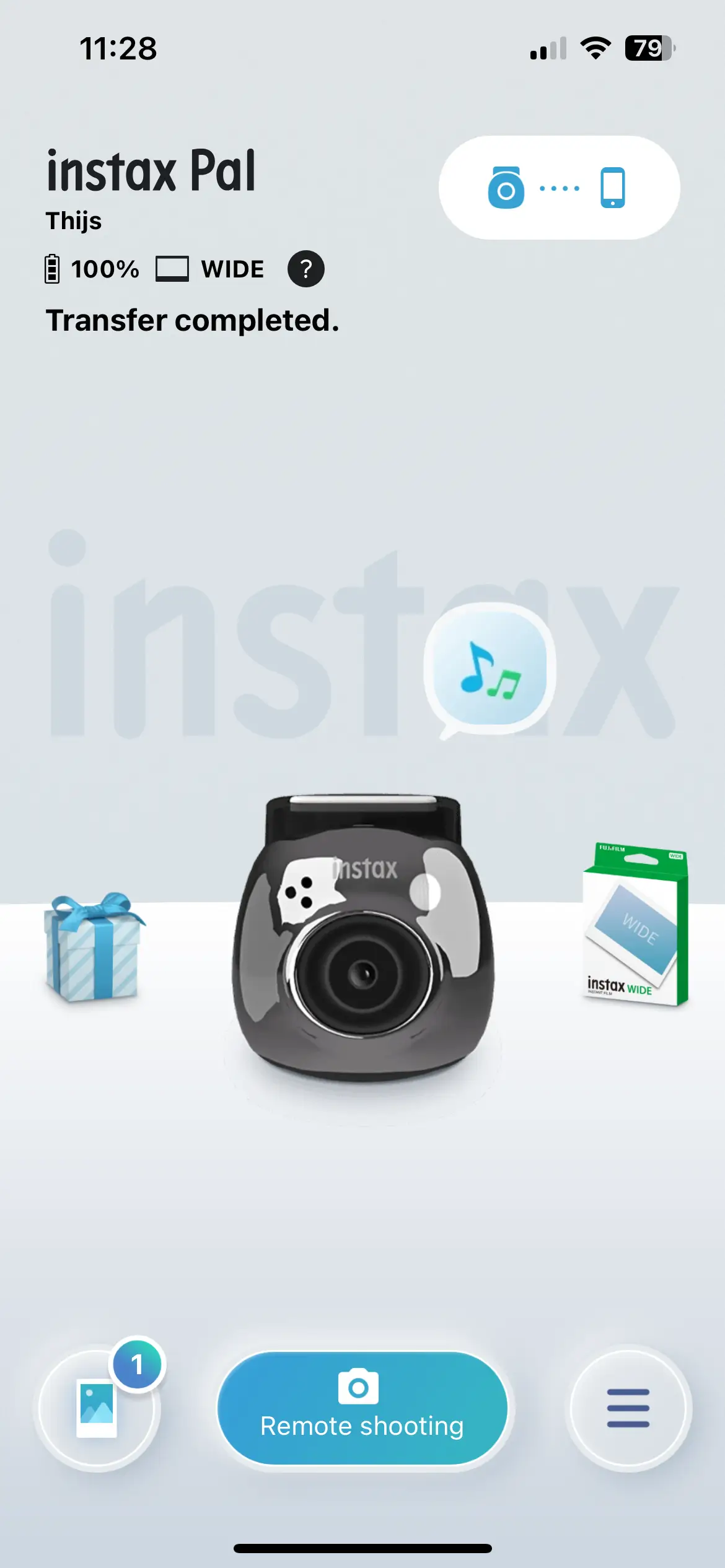 Fujifilm INSTAX Pal app 1