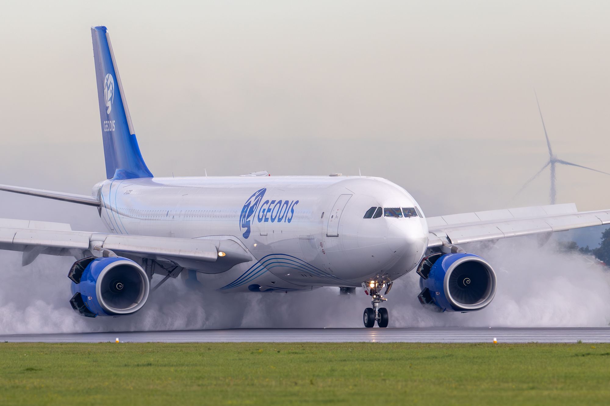 Geodis by rain in The Netherlands