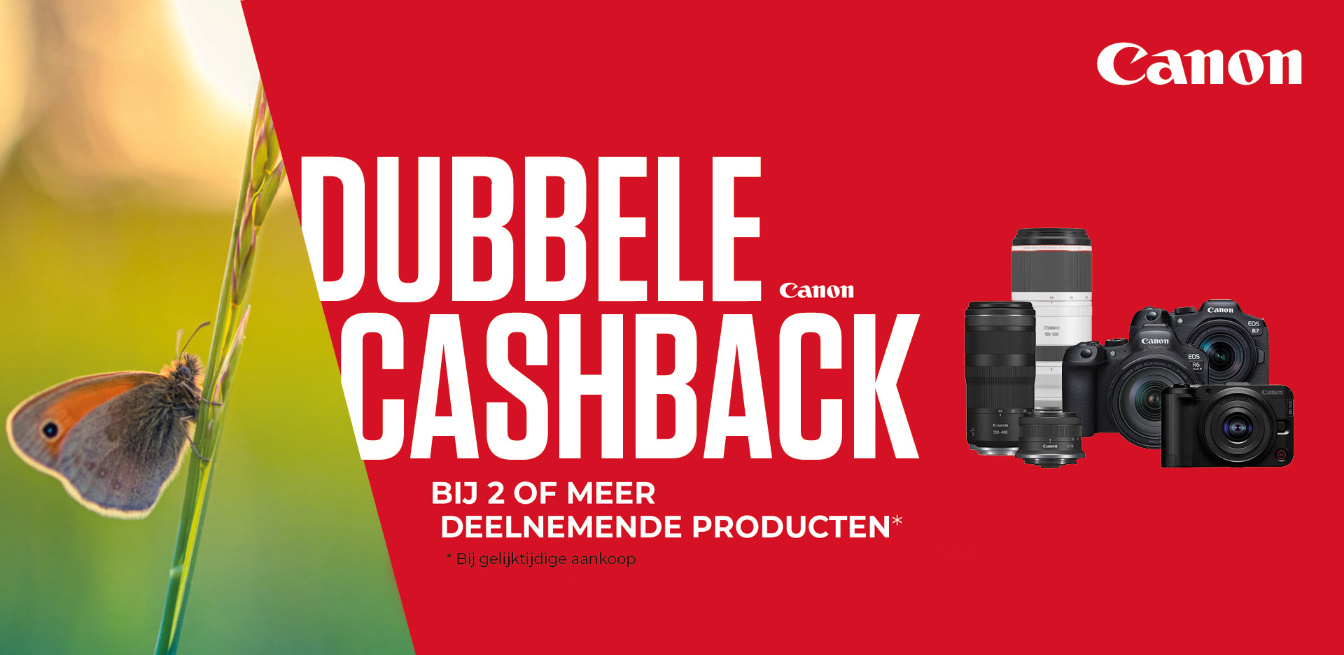 canon dubbele lente cashback actie 2026