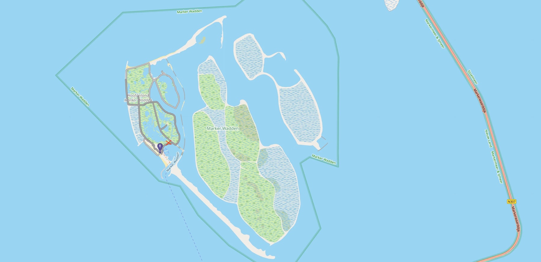 marker wadden kaart wandelen en baardmannen